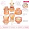 Kate Aspen® Assorted Vintage Ribbed Rose Gold Pink Glass Candlestick Candle Holder Set